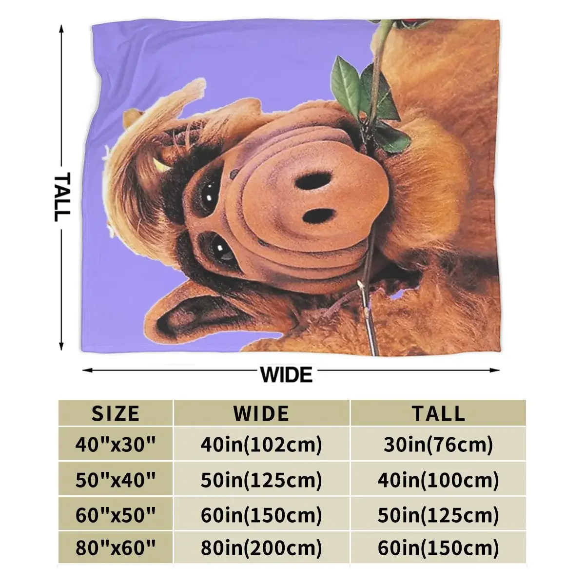 Alf Blanket Soft Warm Flannel Throw Blanket Plush for Bed Living room Picnic Travel Home Sofa