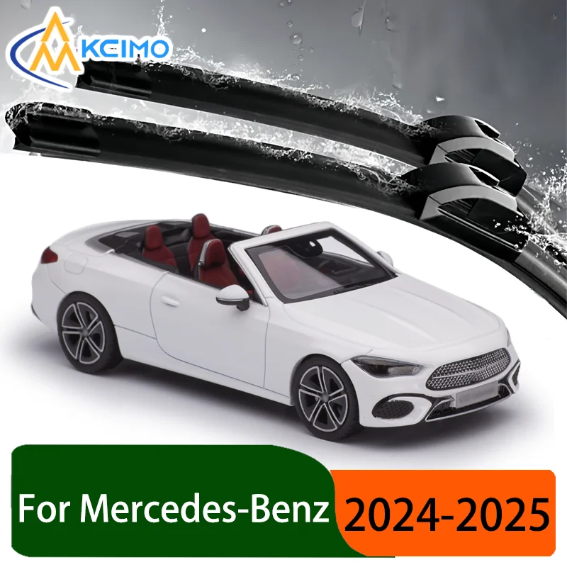 

Silent Black Front Wiper Blades Set for Mercedes-Benz CLE C236 2024-2025 Auto Windscreen Windshield Window Wiper Accessories