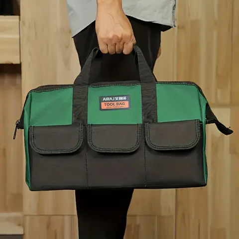 18 इंच ऑक्सफ़ोर्ड कैनवास वाटरप्रूफ बैग बहुक्रियाशील टूल बैग, पहनने के लिए प्रतिरोधी टूल मरम्मत भंडारण, बड़ी क्षमता वाला इलेक्ट्रीशियन बैग 10 best sales कैनवास टूल बैग - №8