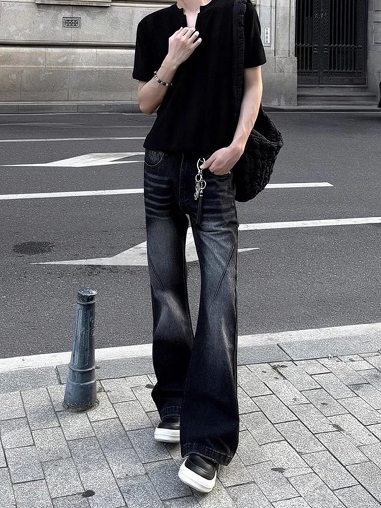 

Waed adient Bla Deconstructed Men's Jeans High Street Vibe Slimming Straight Leg Trousers Autumn Wear Daily Scene