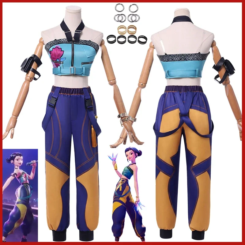 

2025 Halloween Anime diable chasseurs Sexy Zoey Cosplay Costumes film KPop démon chasseurs équipe uniforme carnaval fête