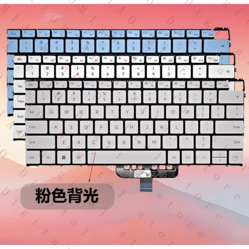 

FR New for honor MagicBook Pro 14 FMB-P FMB-PM MRA-521 keyboard blacklight pink