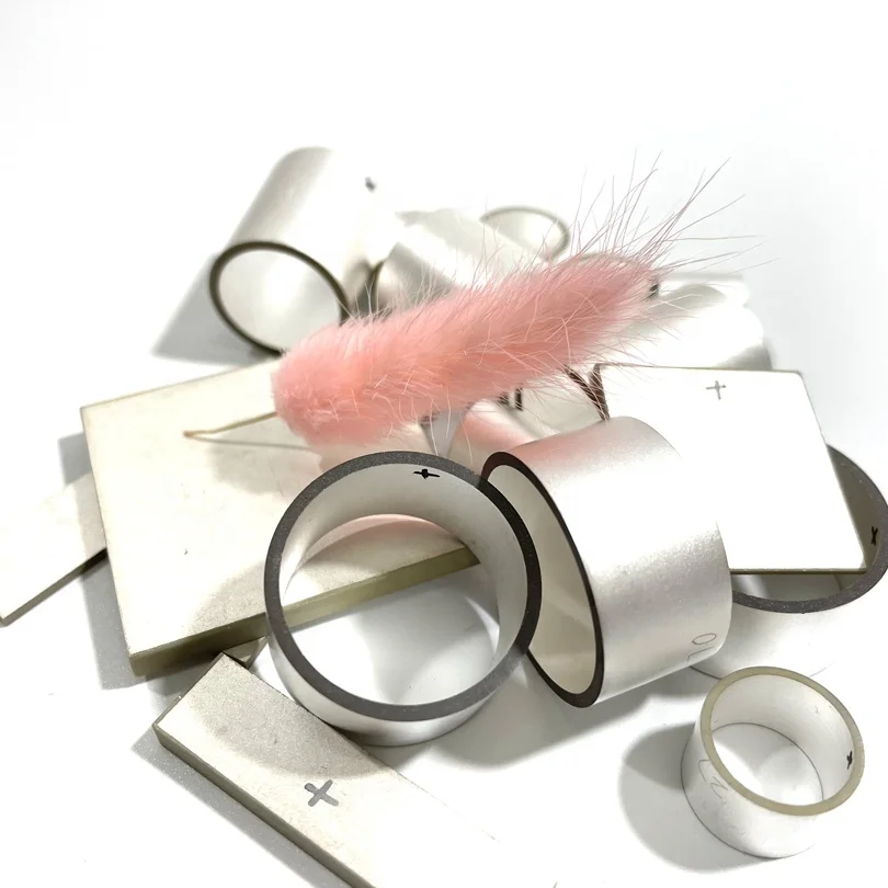 10Pcs 30×20×1 mm Piezoelectric Ceramic Rectangular With 3PCS OD33xID31xH10 Tube Piezo Ceramic