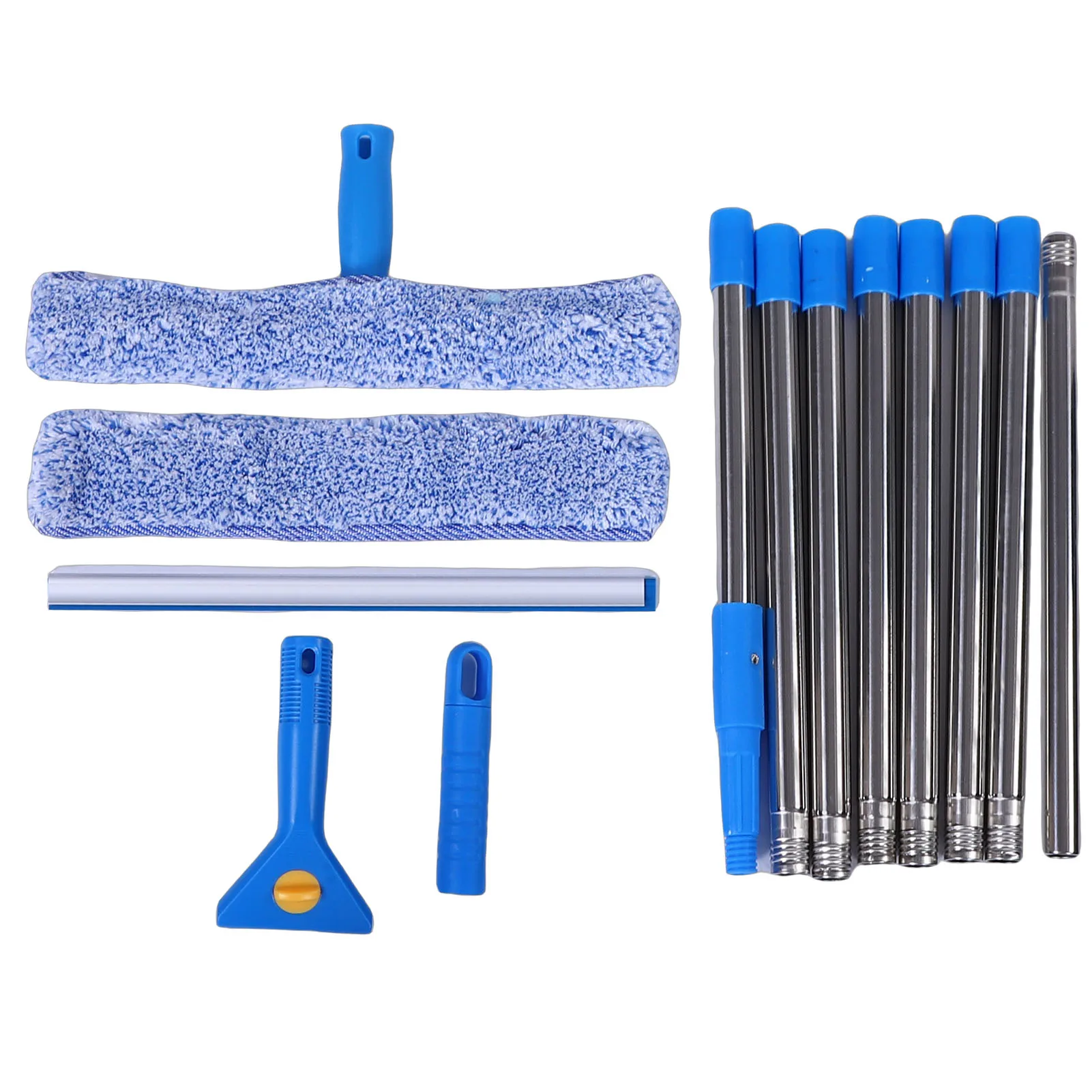 Window Cleaning Kit with Adjustable Extension Pole