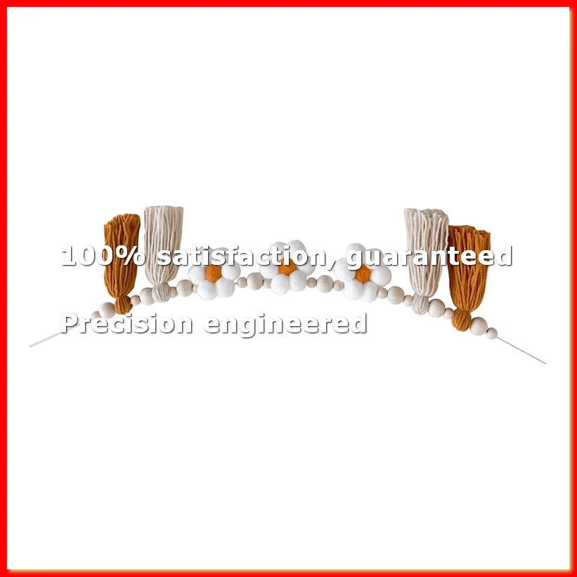 2 Pcs Daisy Wooden Garland Decor Wooden Beads Boho Garland Hippie Daisy Nursery Decor Boho Garland for Classroom-A79M