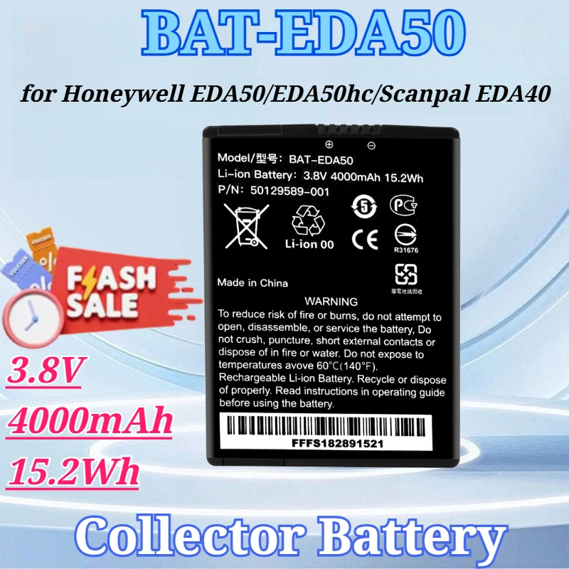 

3.8V 4000mAh 15.2Wh BAT-EDA50 for Honeywell EDA50 EDA50hc Scanpal EDA40 EDA50k Scanpal Replacement Battery