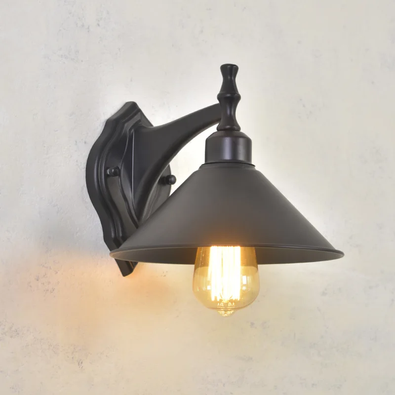 

American Retro Minimalist Corridor Wall Lamp Creative Living Room Staircase Cafe Wall Lamp Metal Bedroom Bedside Wall Light