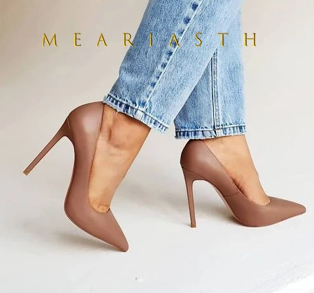 

Весенне-летние женские туфли-лодочки, пикантные вечерние туфли с острым носком, банкетные туфли на высоком каблуке, элегантный стиль, женская обувь из искусственного замка с неглубоким носком 8-12 см