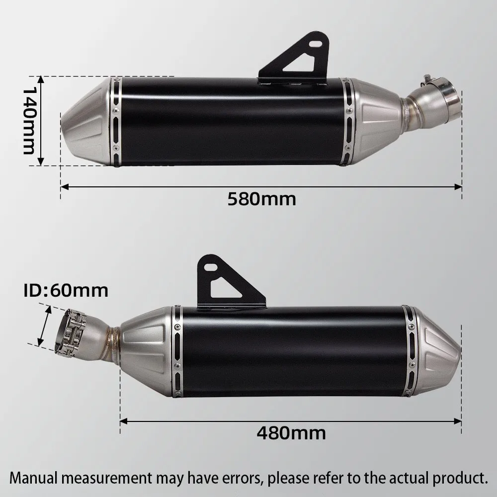 Modified Motorcycle Exhaust Pipe for KOVE 800X Adventure Rally Pro MOTO Full System with DB Killer Muffler 60MM Interface
