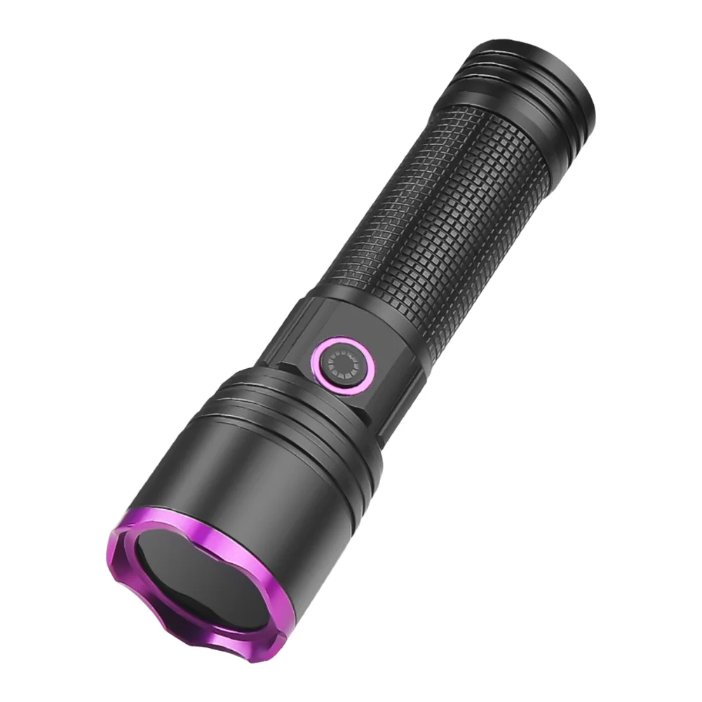 365nm UV LED Flashlight 10W for Pet Urine Detection Counterfeit Money Check and Detection on Surfaces USB Charging