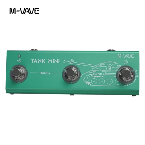 M-vave Tank Mini Pedal de guitarra con efecto multic, compatible con grabación IR y OTG, cabina integrada, Amp, Mod, FX, efectos de retardo y de reverberación