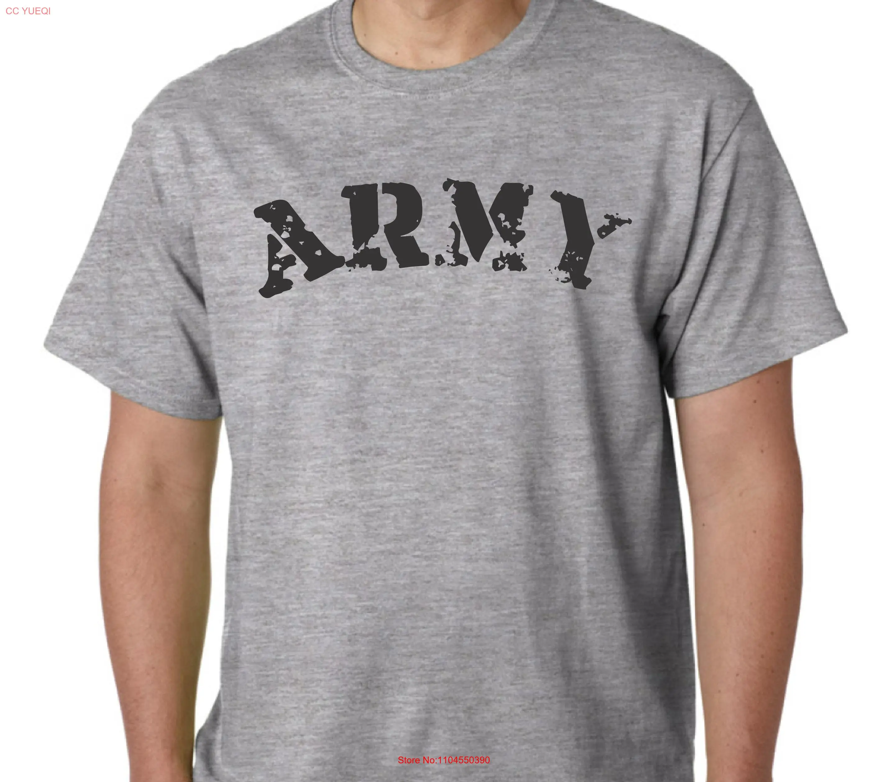 

United States Army T Shirt Classic Style Black Imprint ART long or short sleeves