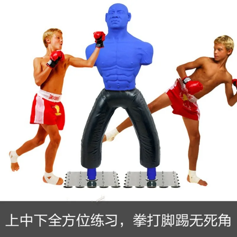 Sacco di sabbia da boxe umanoide in silicone Sanda ventosa verticale bicchiere sacchi di sabbia attrezzatura taekwondo assorbe il sudore