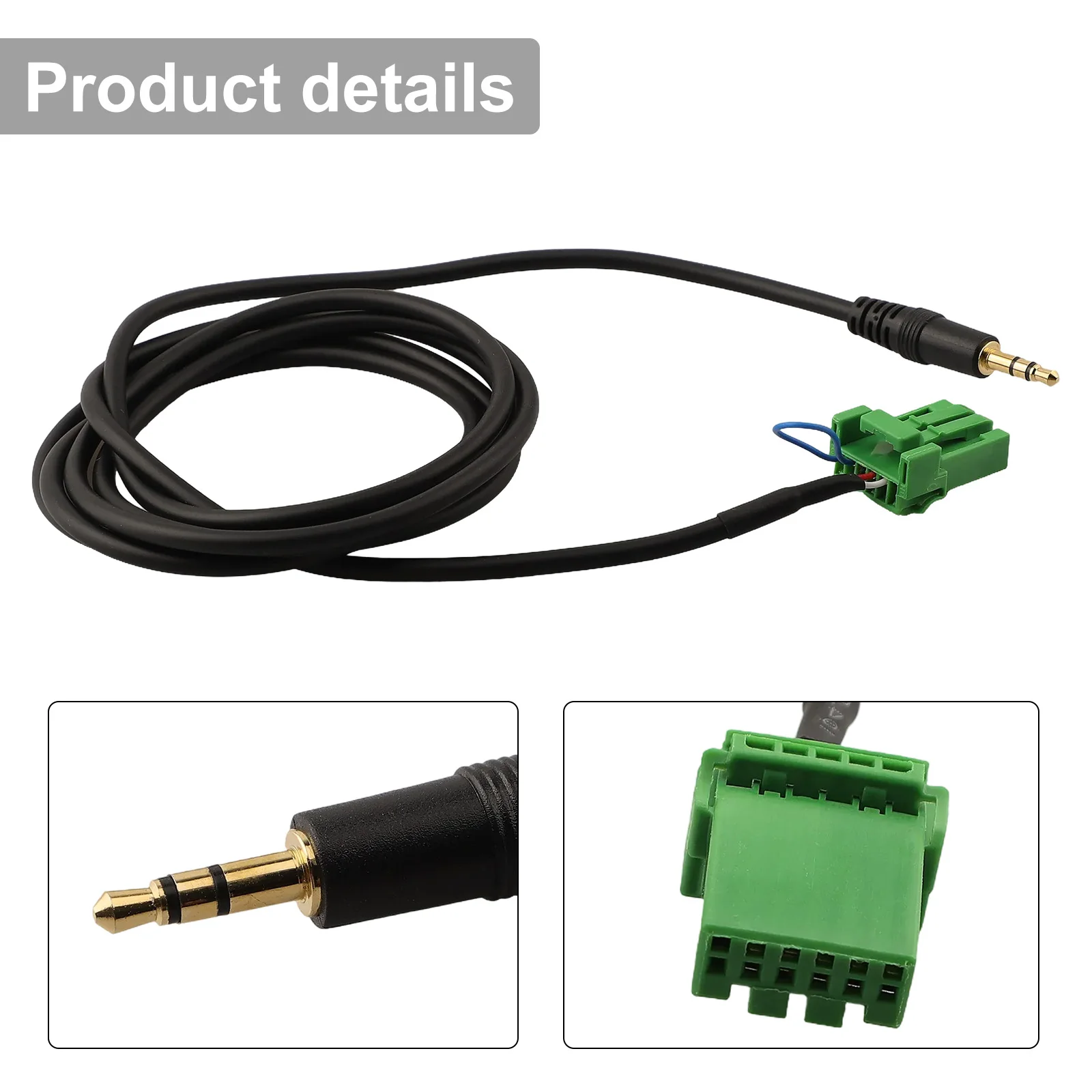 3.5mm Audio Extension AUX Audio Cable Car Audio System 150CM Cable Length Easy Installation Process For Honda 2002-2006