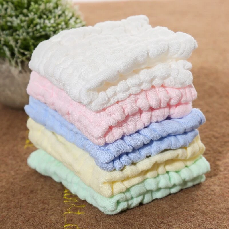 1 Piece 6-layer Washed Gauze Triangle New Born Baby Stuff Bath Kids Cute Boys Girls Infant Newborn Clothing Towel Saliva Towels