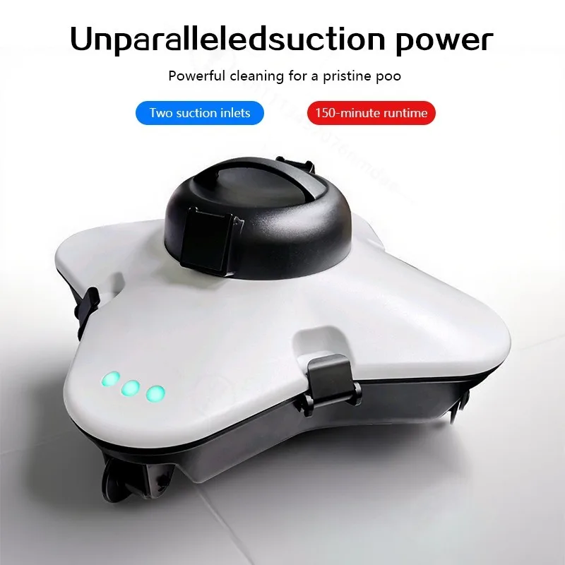 Cordless Automatic Pool Cleaner Robot Smart Underwater Vacuum Cleaner Filter Cleaning Machine for Household Swimming Pool