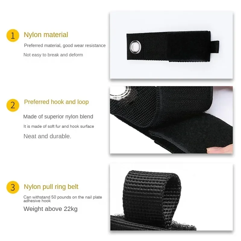 4pcs Heavy-Duty Storage Straps Reusable Extension Cord Organizer Cable Ties Hose Storage Accessory Holder Garage Organization