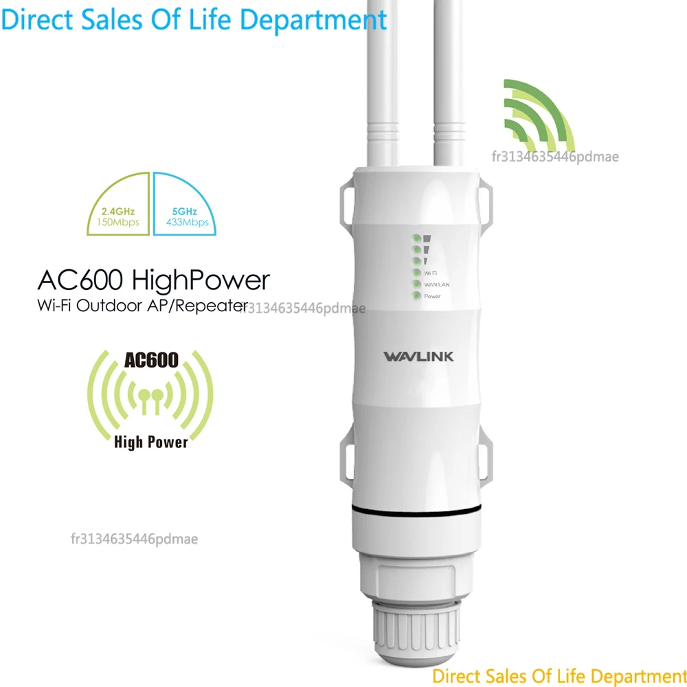 2026AC600 sans fil étanche 3-1 répéteur haute puissance extérieur WIFI routeur/Point d'accès/CPE/WISP sans fil wifi répéteur double bande