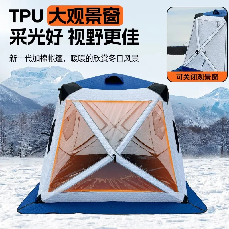 viewing belt chimney firewood warm mouth ice fishing tent quick open portable belt bottom