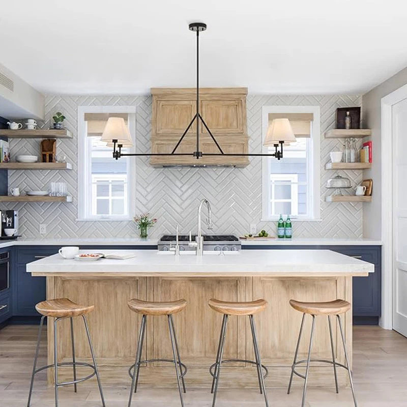 كولينز ثريا مستديرة النسيج فرع مصباح الحد الأدنى الفرنسية مصباح للزينة قاعة غرفة نوم دراسة الديكور ريفي معلقة الخفيفة #5