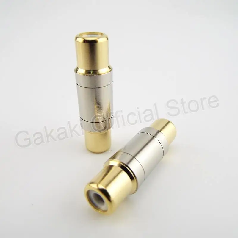 4pcs Dual RCA Connectors Female to Female Jack Socket Plug Straight Adapter Gold Plated Speaker Cable Extender