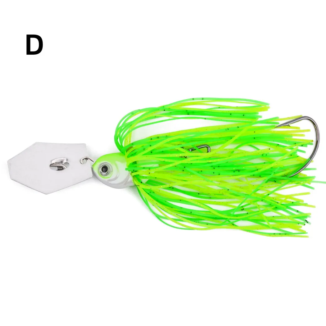 Spinnerbait 7g/10g/14g Chatterbait Angelköder Pesca Chatter Unkrautfreier Metallklingen-Gummiköder Jigkopf-Haken Draht-Spinnerbait