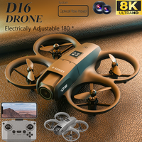 NEW D16 RC Drones 8k WIFI GPS Professional HD Aerial Photography Remote Control Aircraft 180° Dual Camera Quadcopters Toys Gifts