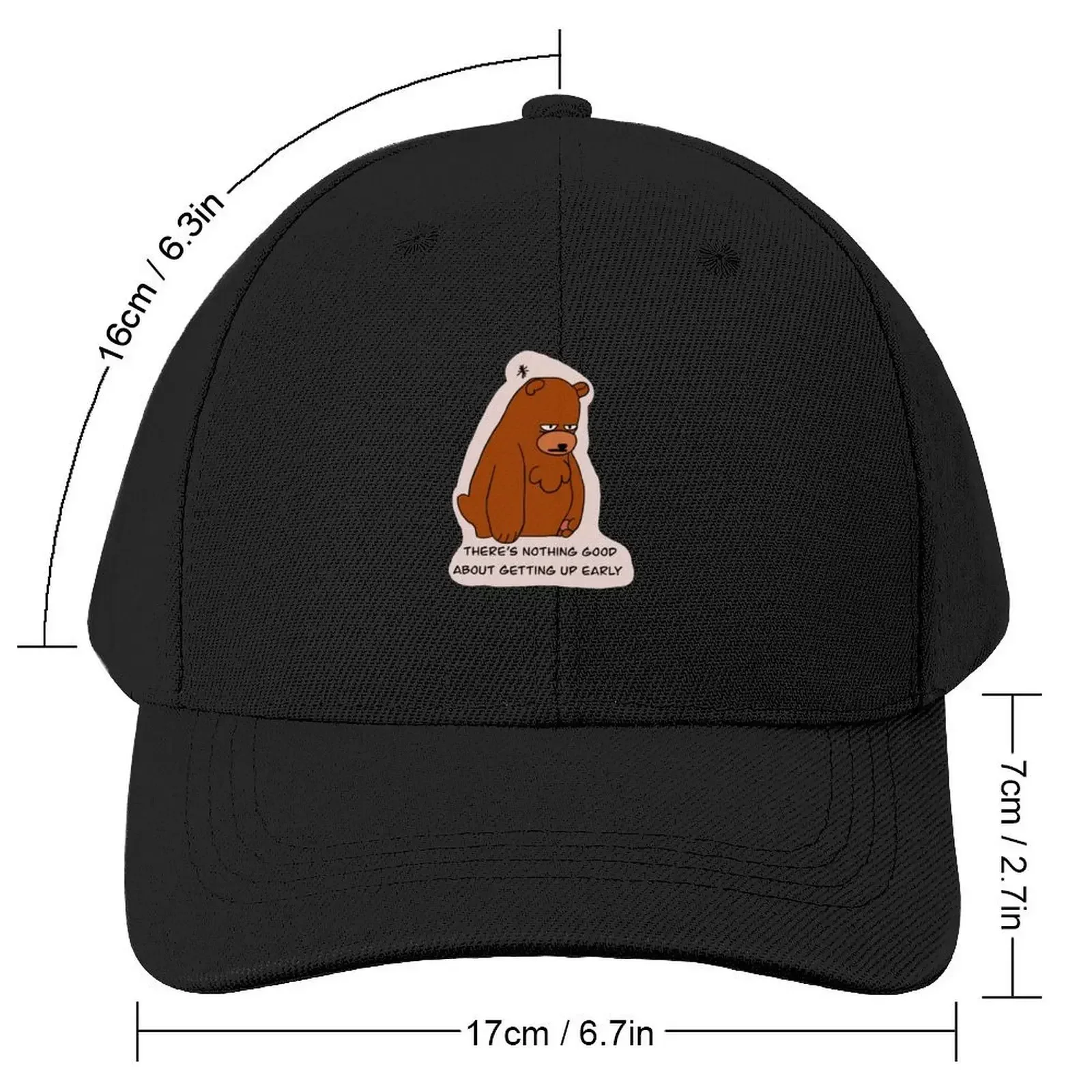 Bear and Breakfast quote will Baseball Cap Vintage Hat Man For The Sun Men Caps Women's