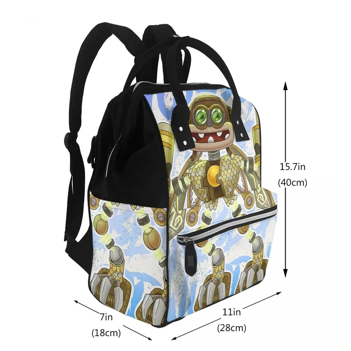 Wubbox My Singing Monsters Student Backpack School Bag Hiking Travel Daypack for Men Women Bookbag Shoulder Bags