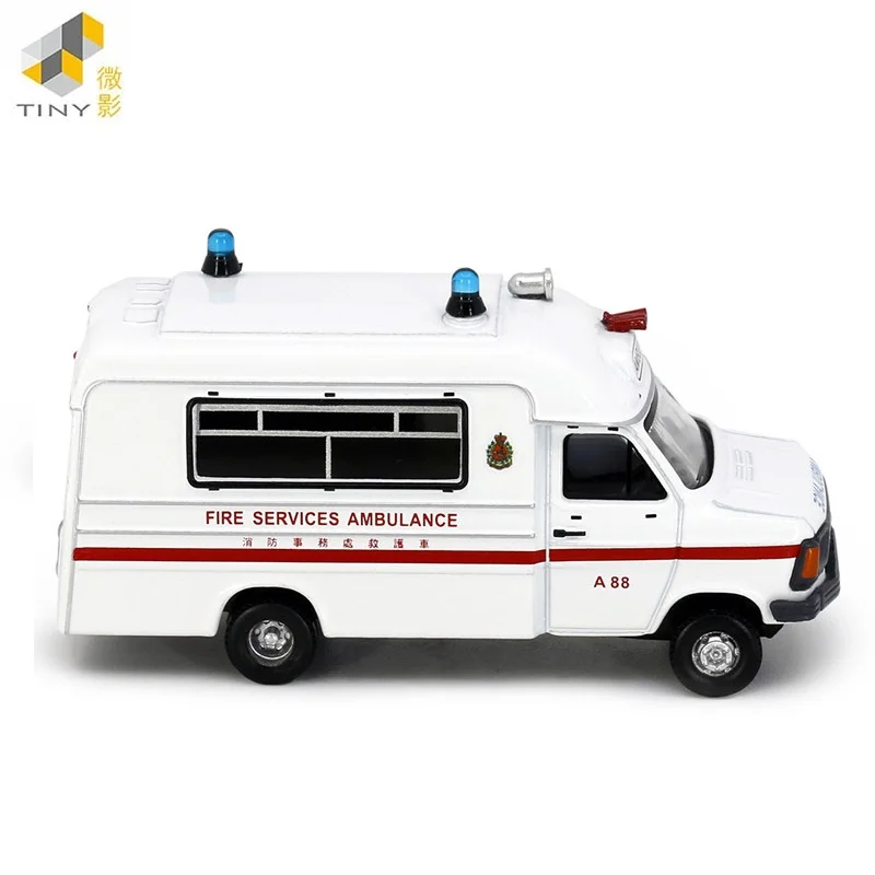 Tiny 1:76 1980\'S ambulanza (A88) Mu-seum exhibition NO.19 modello di simulazione in lega di auto