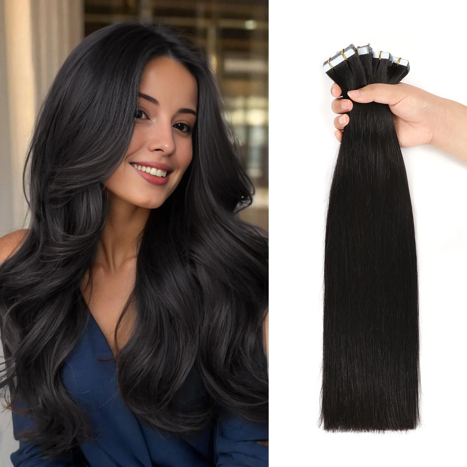 

Наращивание волос на ленточном основании Bone Straight, 20 шт./упак., 100% натуральные волосы, невидимые ленты-накладки на кожу головы, клейкие невидимые ленты для наращивания волос