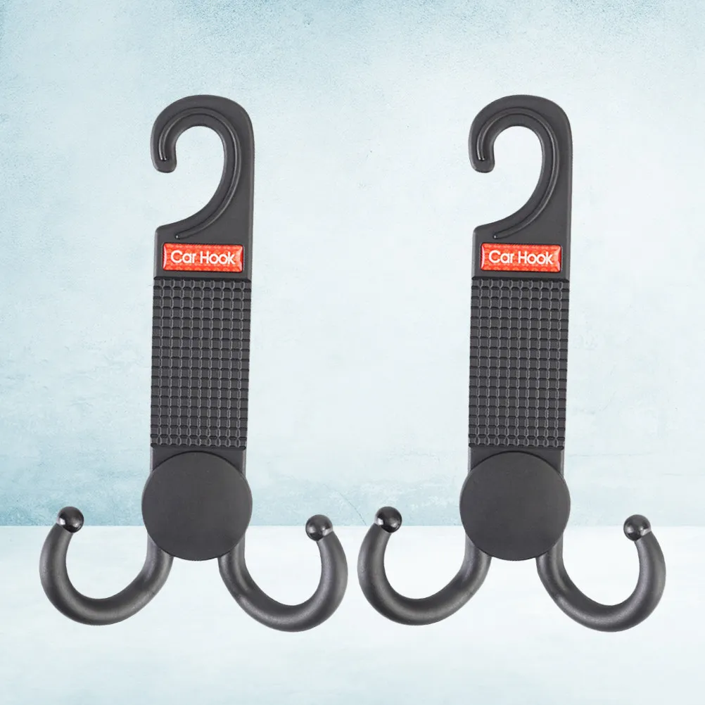 

2Pcs Car Seat Hook Plastic Heavy Duty Smooth Surface Easy Install Compact Size for Vehicle Backseat Storage Holder Hook Car