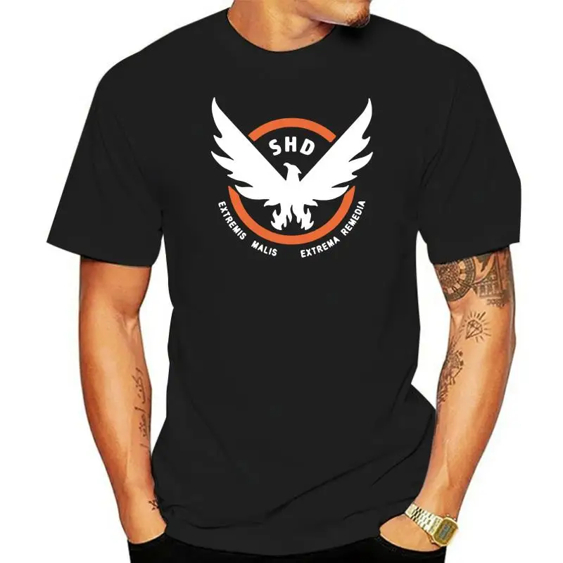 Mens Casual 2022 Tom Clancy's The Division SHD The Strategic Homeland Division Logo Cotton O-Neck Short Sleeve T-shirts