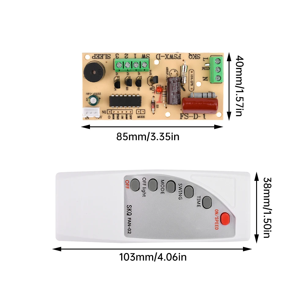 DIY Electric Fan Circuit Universal Board With Remote Control Board For Various Fan Motherboard Circuit Repair Board