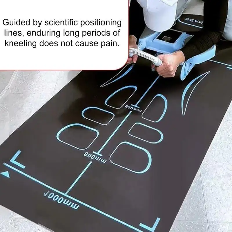TPE Fitness Mat for Ab Wheel Featuring Antislip Surfaces with Measurement Scale for Family Exercise Yoga Pilates 