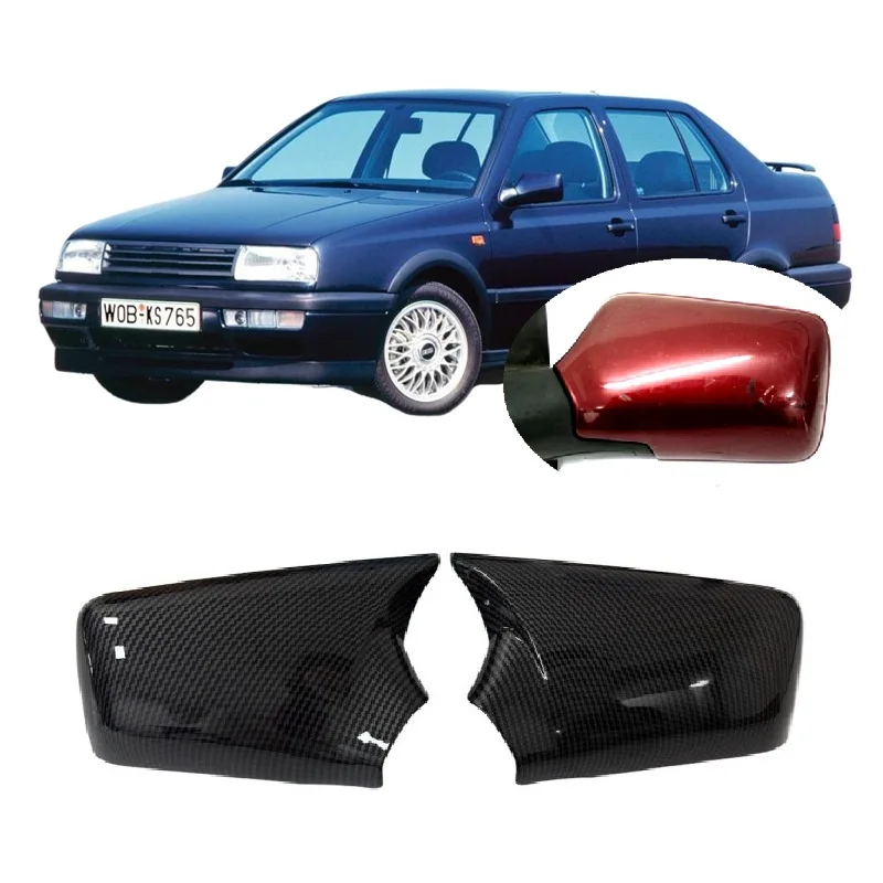 

Наклейка на боковое зеркало заднего вида в стиле Horn Style Carbon Hydro-Pieruched для VW Vento1H2 (A3) 1991-1998 гг.