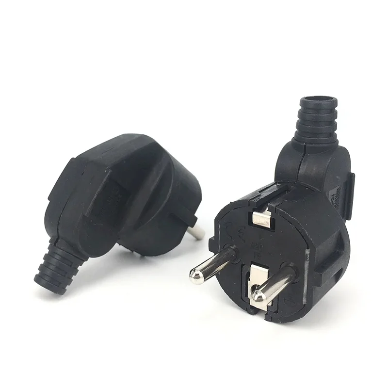 EU Plug Adapter 16A France Korea Male Replacement Outlets Rewireable Electeical Socket Converter Adaptor 4.8mm Detachable Plug
