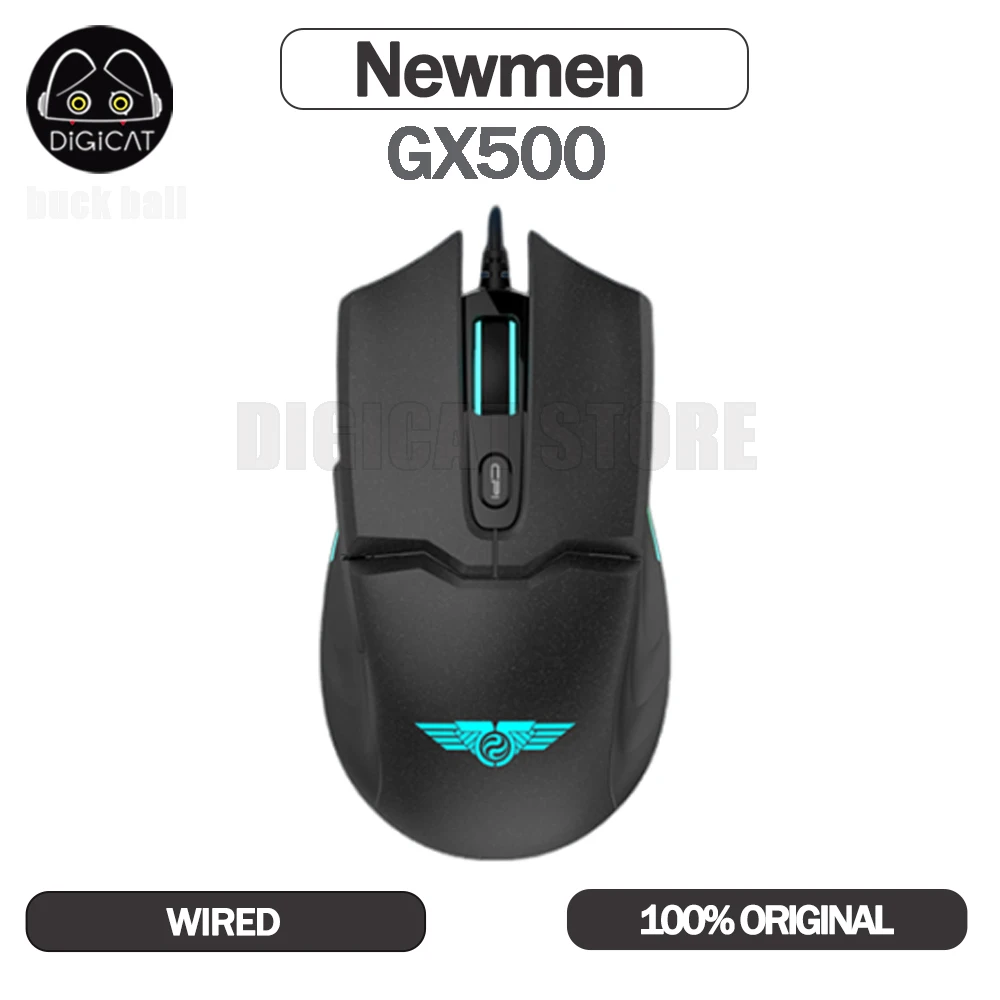 

Newmen GX500 Gamer Mouse USB Wired Lightweight Mouse 6200dpi 3327paw Micro Movement Macros E-Sport Gaming Mouse Office Gifts