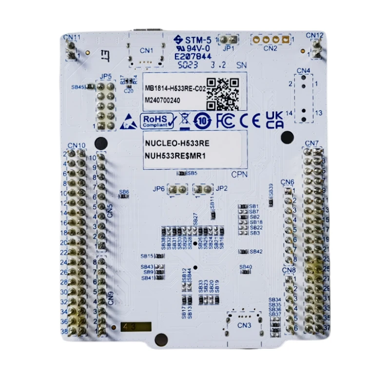 The original off-the-shelf NUCLEO-H533RE development board uses the STM32H533RET6 microcontroller