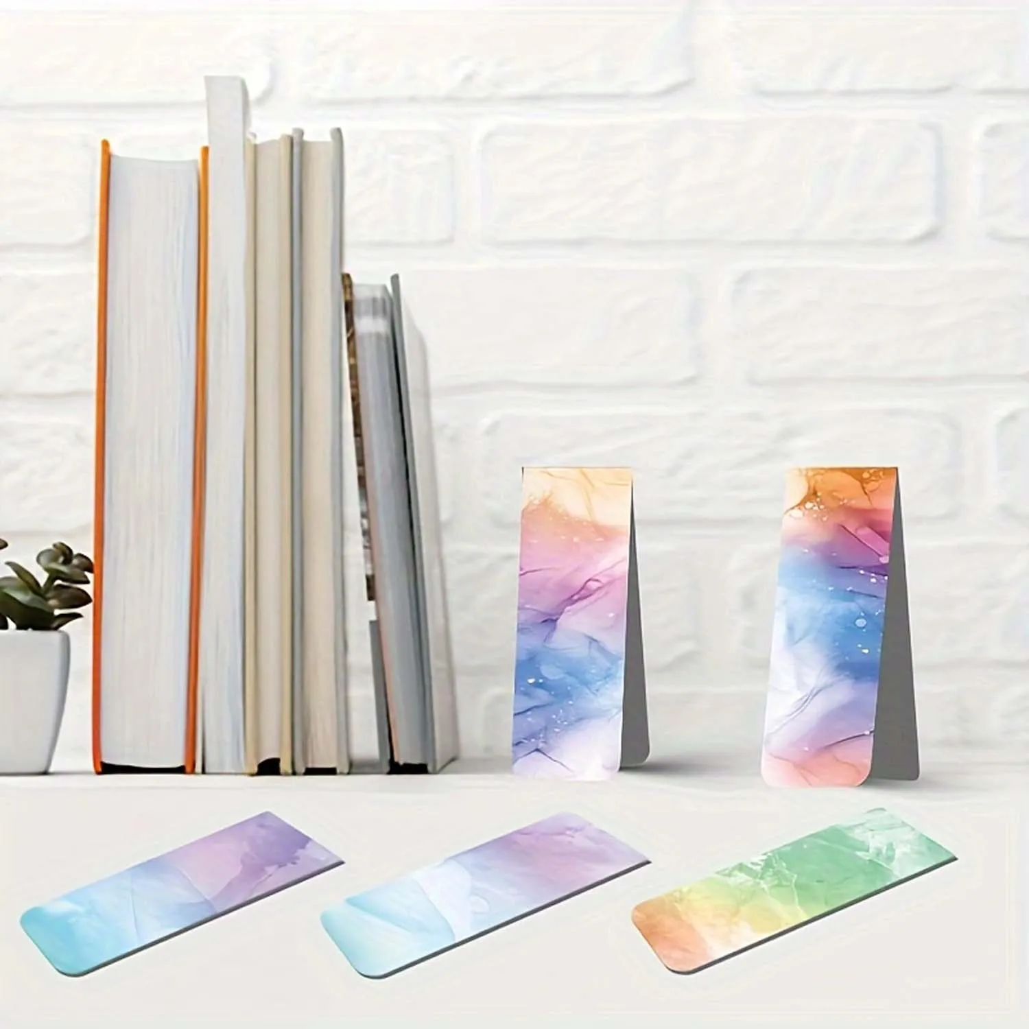 12 pcs Artistic Ink Illustration Magnetic Bookmark Set - Attractive Page Tags for Book Lovers, Teachers, and Students