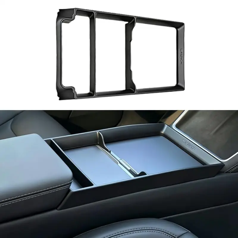 Mittelkonsolen-Organizer für Tesla Model 3 Highland Model Y Juniper, Aufbewahrungsbox für das zentrale Bedienfeld, Brillenetui