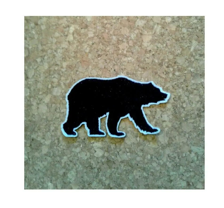 Black Bear - Wild Animal - Team Logo - Grizzly -  ≈7.6*4.5cm - Embroidered Iron On Patch