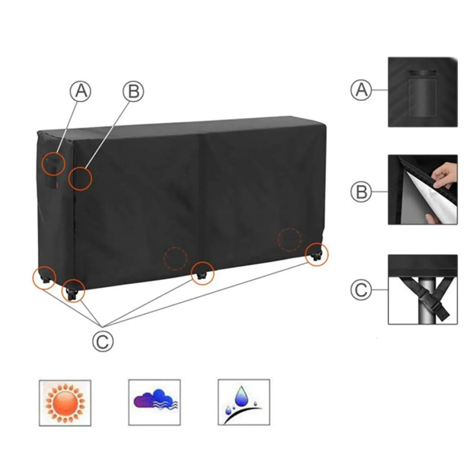 

Firewood Rack Cover Waterproof Rainproof Portable Double Door Log Rack Cover