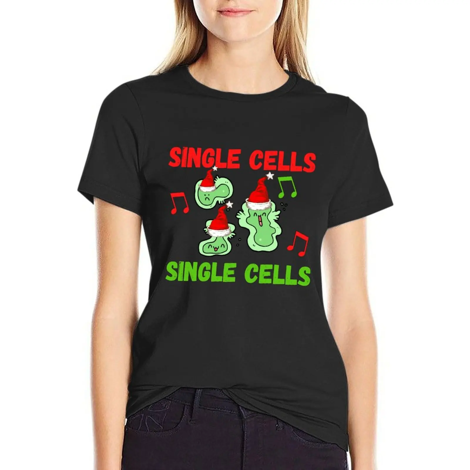 CHRISTMAS SINGLE CELLS SINGLE CELLS FUNNY RESEARCH MEDICAL LABORATORY SCIENTIST T-Shirt