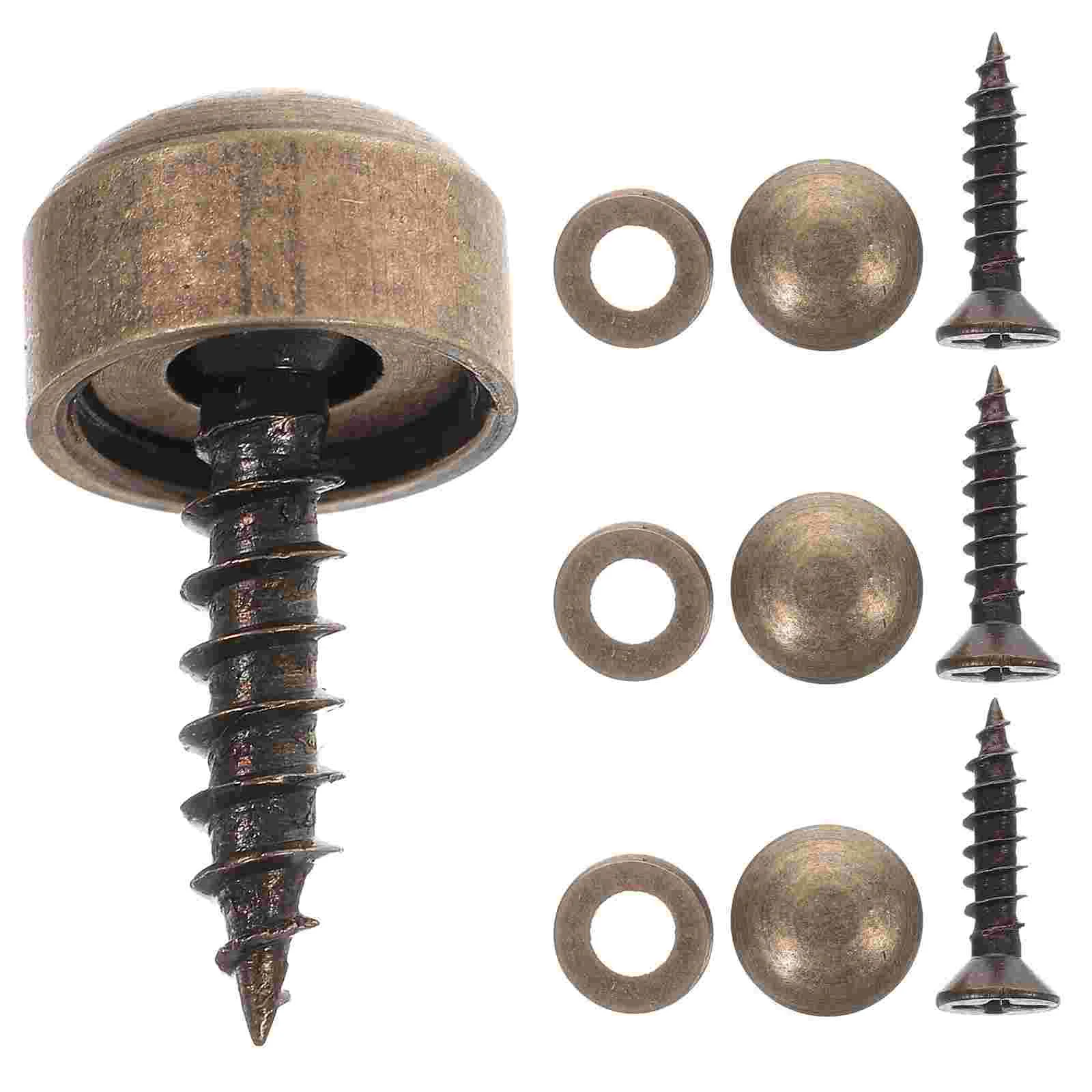 

8 Sets Decorative Screw Self-Tapping Mirror Fixing Screw Fastener with Cap Wardrobe Cabinet Home Decor Drilling Furniture
