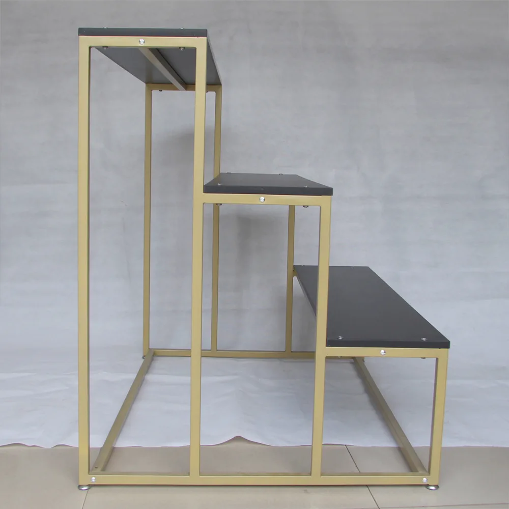 Custom.Трислойная простая металлическая подставка для лестницы Цветочный магазин Подставка для цветов Обувной магазин Кожаная подставка для обуви