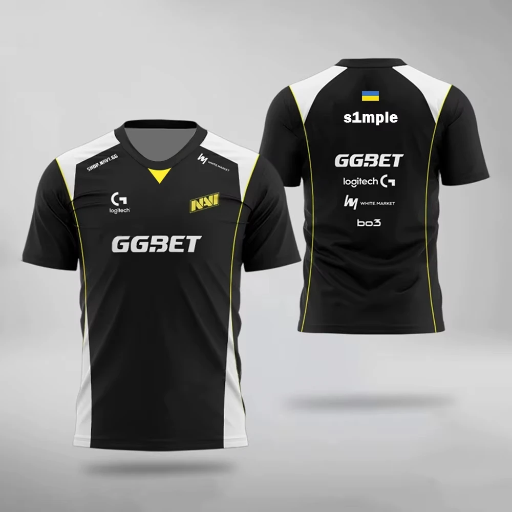 CS2 E-sports Team Uniform Jersey CS:GO Professional League Training Uniform Aleksib High Quality Short Sleeve Round Neck T-shirt