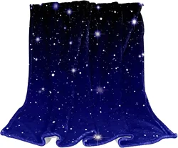 Plush Blanket, Nap Blanket, Warm Cozy Soft, Microfiber Blankets, Starry Night Sky