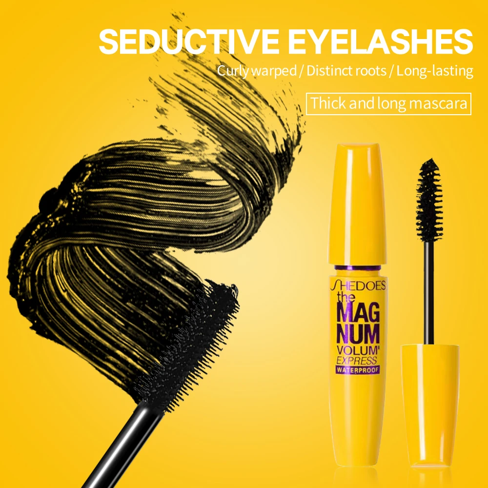 SHEDOES Mascara allungante e arricciacapelli - Formula impermeabile e antimacchia con pennello flessibile per tutti i tipi di beige chiaro