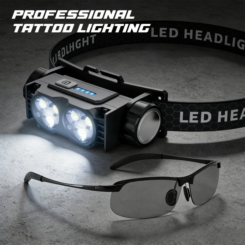 Tattoo Anti-glare Headlight Set Combination Tattoo Fill Light Polarizer Sets Portable Multi-functional Tattoos Tool Equipment